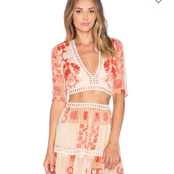 For Love And Lemons Tops - For Love and Lemons Barcelona Crop Top